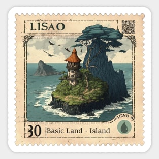 MTG - Island Stamp - Lisao - Postage Stamp Series Sticker